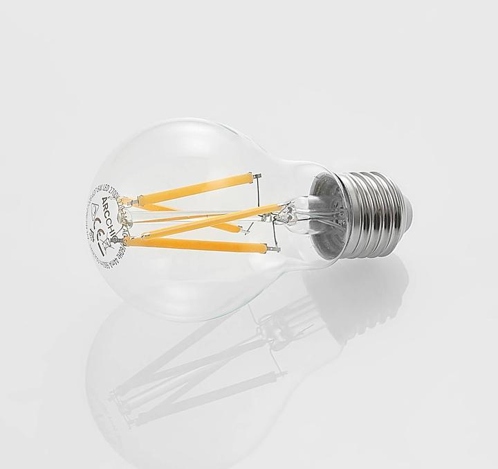 Actual product image Arcchio LED Lamp E27 8W 2,700K Filament, Dimmable, Clear (E27, 8 W, 980 lm, 1 x, E)