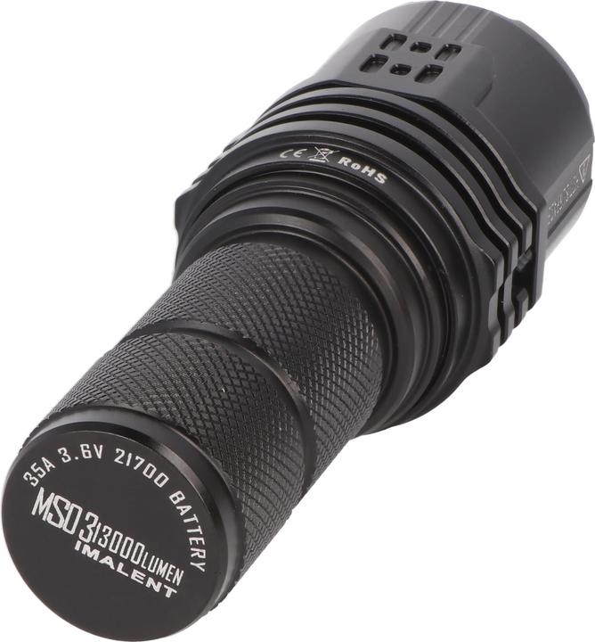 Produktbild Imalent LED-Taschenlampe MS03 mit max. 13000 Lumen, Leuchtweite bis zu 324 Meter, mit Akku, warmweiss (11 cm, 13000 lm)