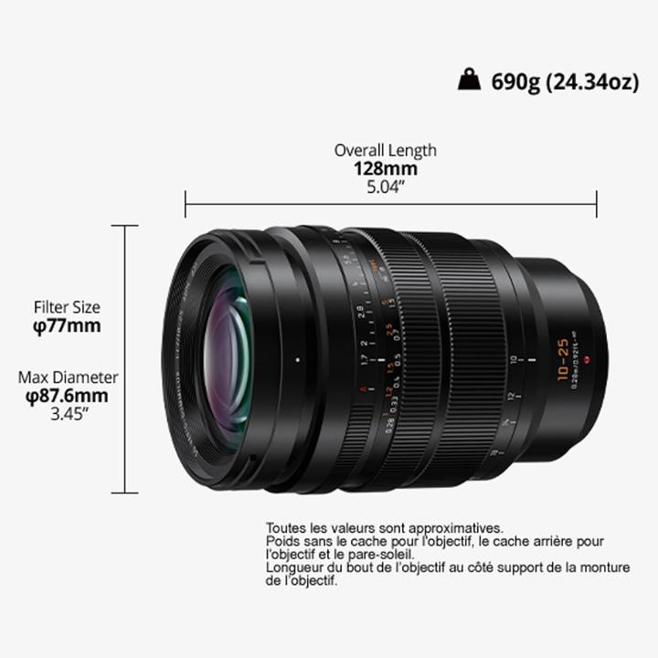 Productafbeelding Panasonic DG 10-25mm F 1.7 (Micro Vier Derde, Micro Vier Derde)