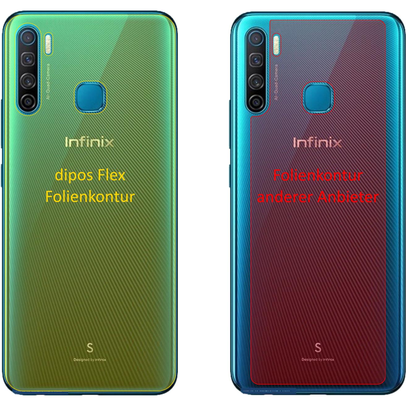 Thumbnail - Dipos Displayschutzfolie Full-Cover 3D (3 Stück, Infinix S5 lite), Smartphone Schutzfolie, Transparent