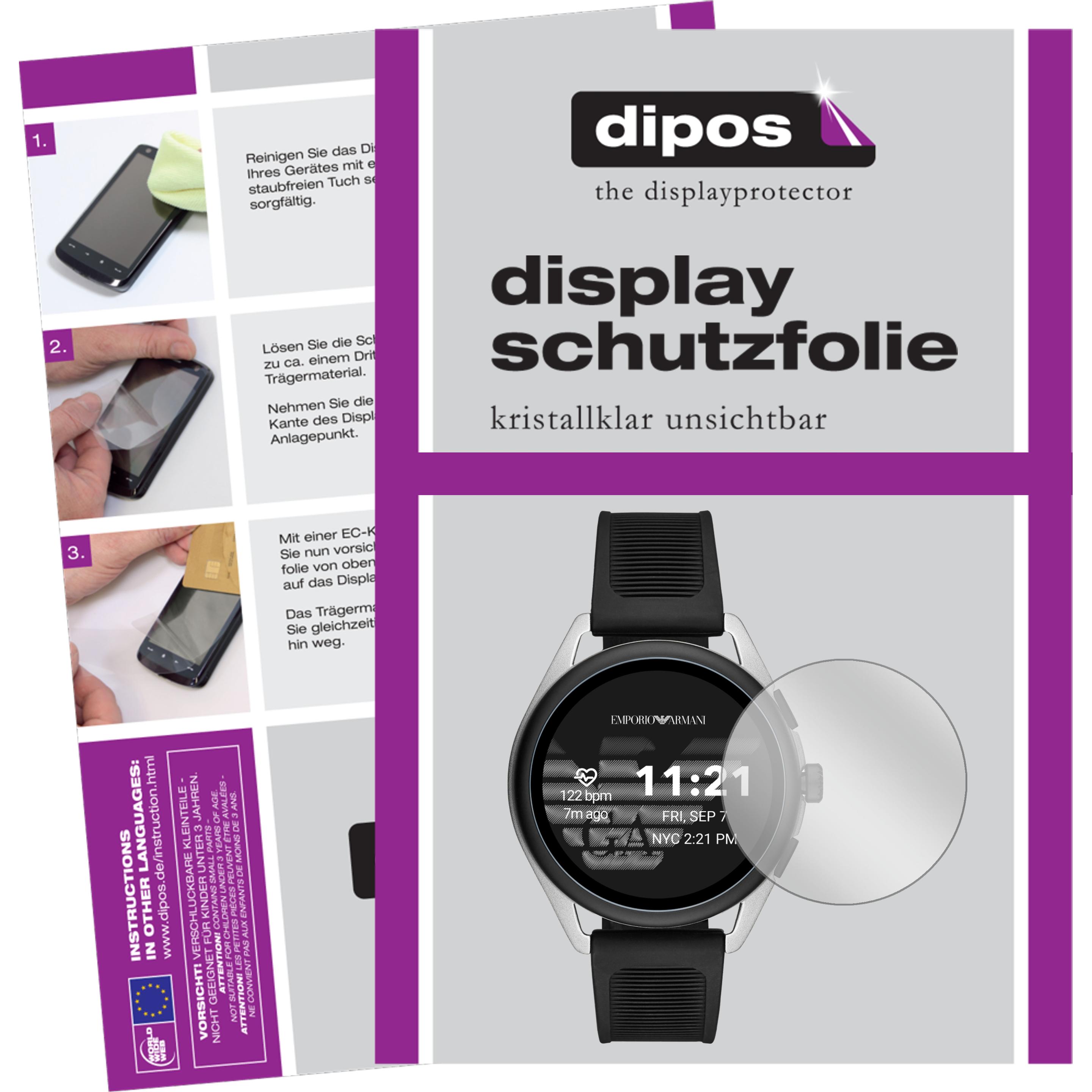 Dipos Displayschutzfolie Crystalclear, Smartwatch Schutzfolie, Transparent