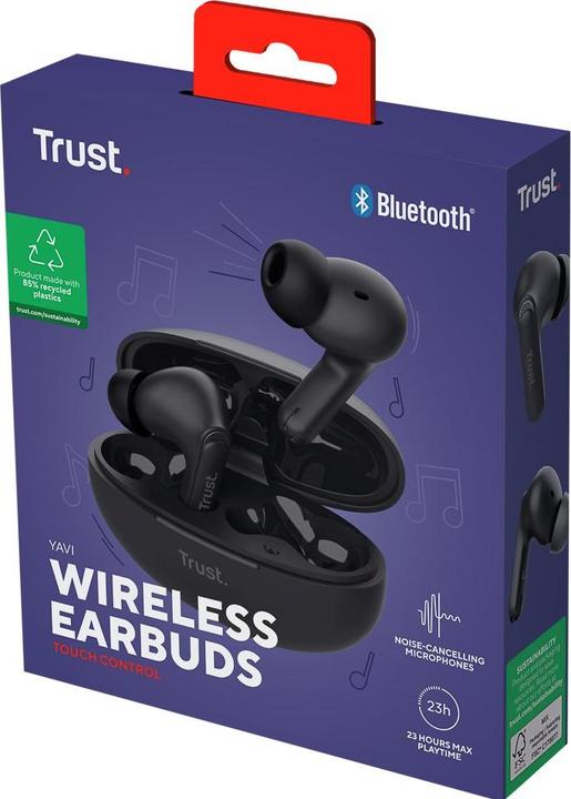 Produktbild Trust Yavi Bt Enc Earbuds Black (ANC, 23 h, Kabellos)