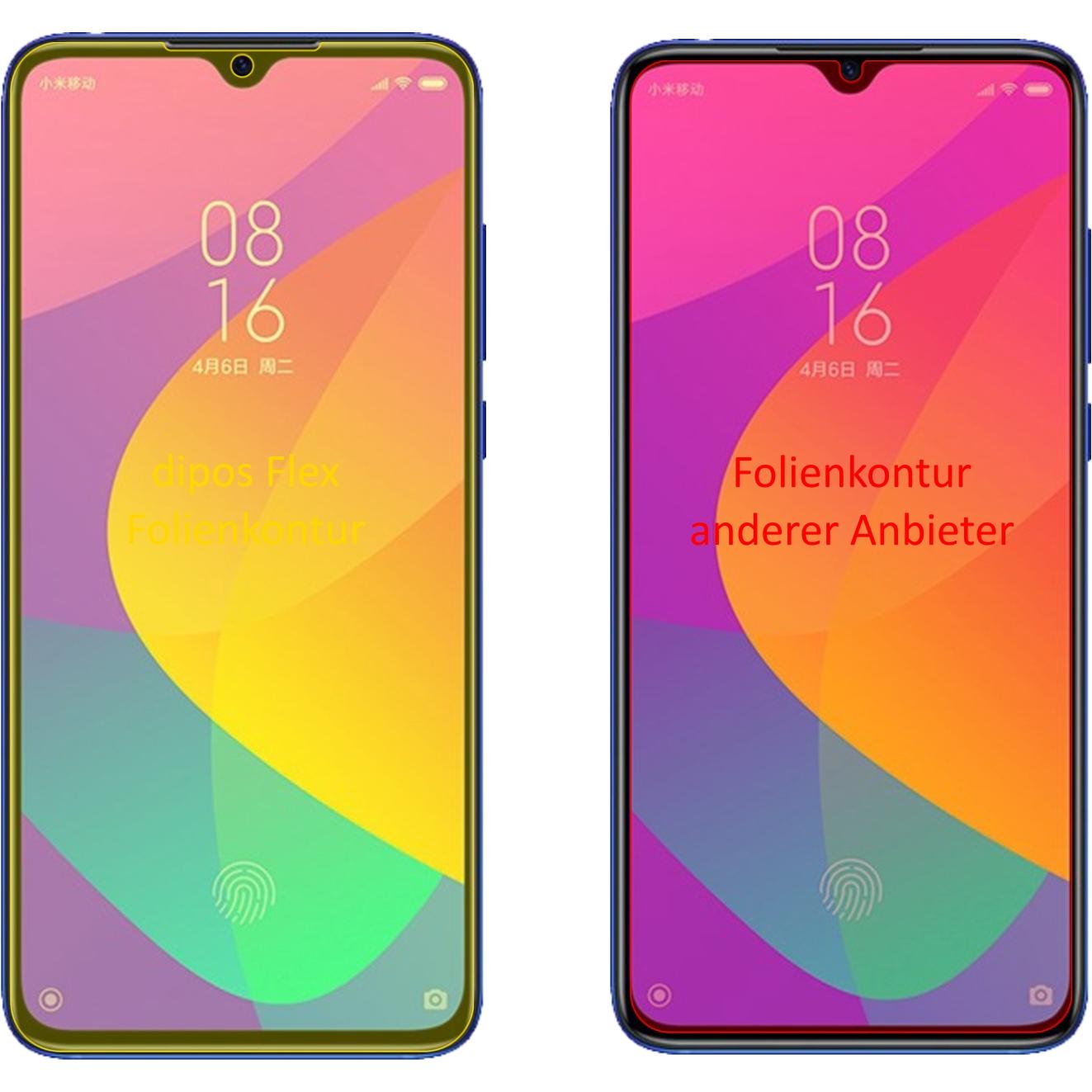 Thumbnail - Dipos Displayschutzfolie Full-Cover 3D (3 Stück, Xiaomi Mi 9 Lite), Smartphone Schutzfolie, Transparent