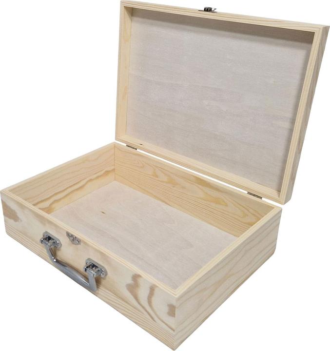 Actual product image Playwood Kiefernholzkoffer im A4-Format mit Metallgriff