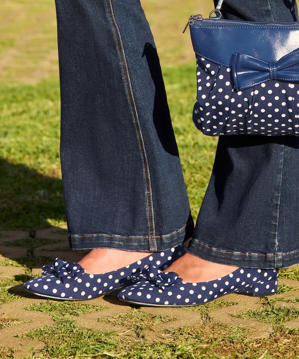 Image du produit Joe Browns Polka Dot Fabric Round Toe Flat Shoes (37)