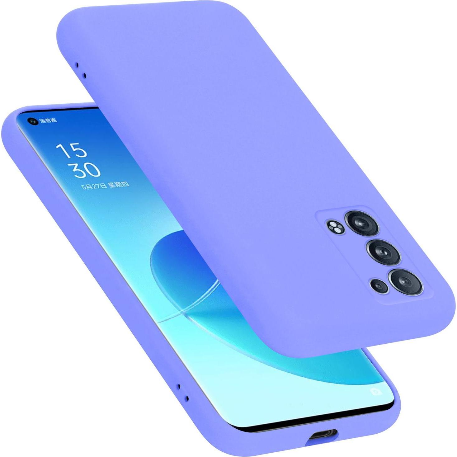 Cadorabo TPU Hülle für Oppo Reno6 PRO 5G Liquid (Oppo Reno 6 Pro 5G), Smartphone Hülle, Violett