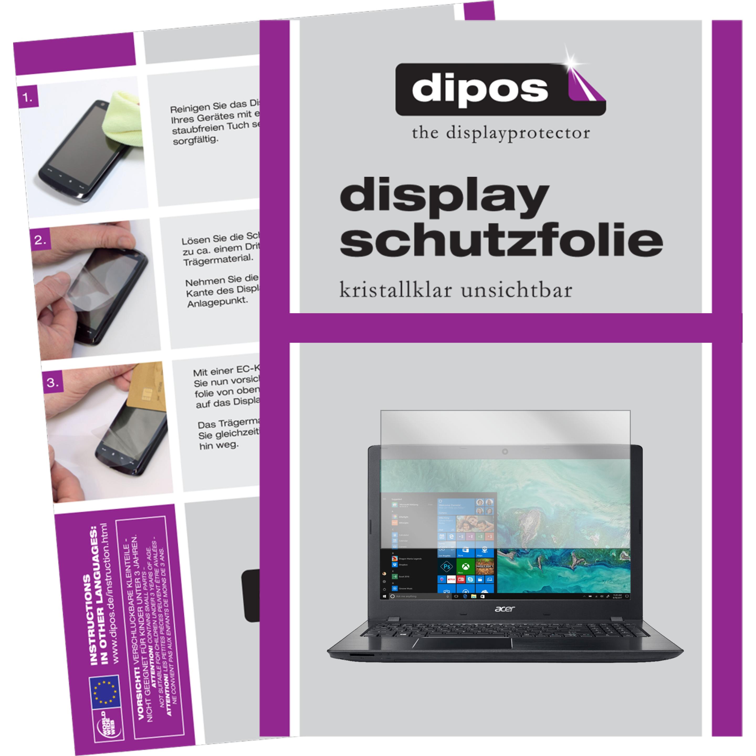 Dipos Displayschutzfolie Crystalclear (2 Stück, Aspire E 15 Start), Tablet Schutzfolie