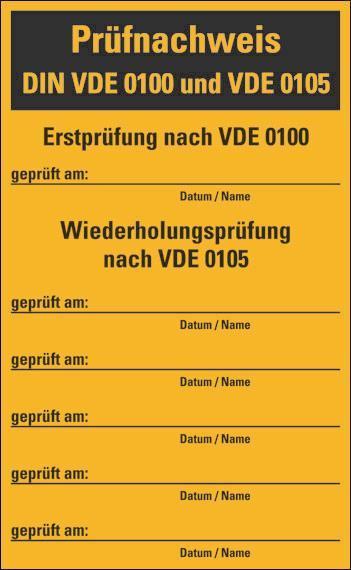 Hein Industrieschilder GmbH HEIN 174553 Prüfplakette HEIN 174553 f.Sicherungs-kästen schwarz/gelb Fo
