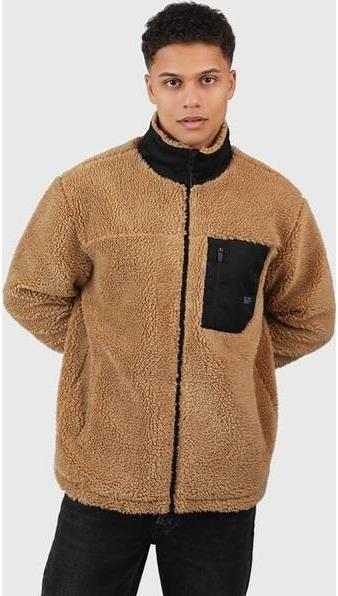 Productafbeelding Brunotti Renziost Heren Teddy Fleece Outdoor Jas - Desert - Maat XL (XL)