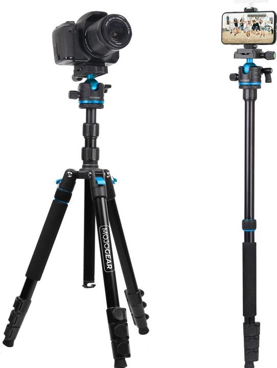 Mojogear Mojogenar Swift Tripod 175 cm mit Monopod EN-Telefonhalter (Mg-T03) (Metall)