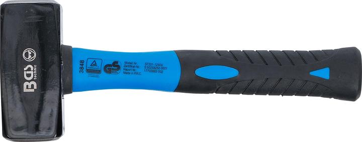 Actual product image BGS Stoning Hammer Fibreglas Shaft DIN 6475 1250 g (1420 g)