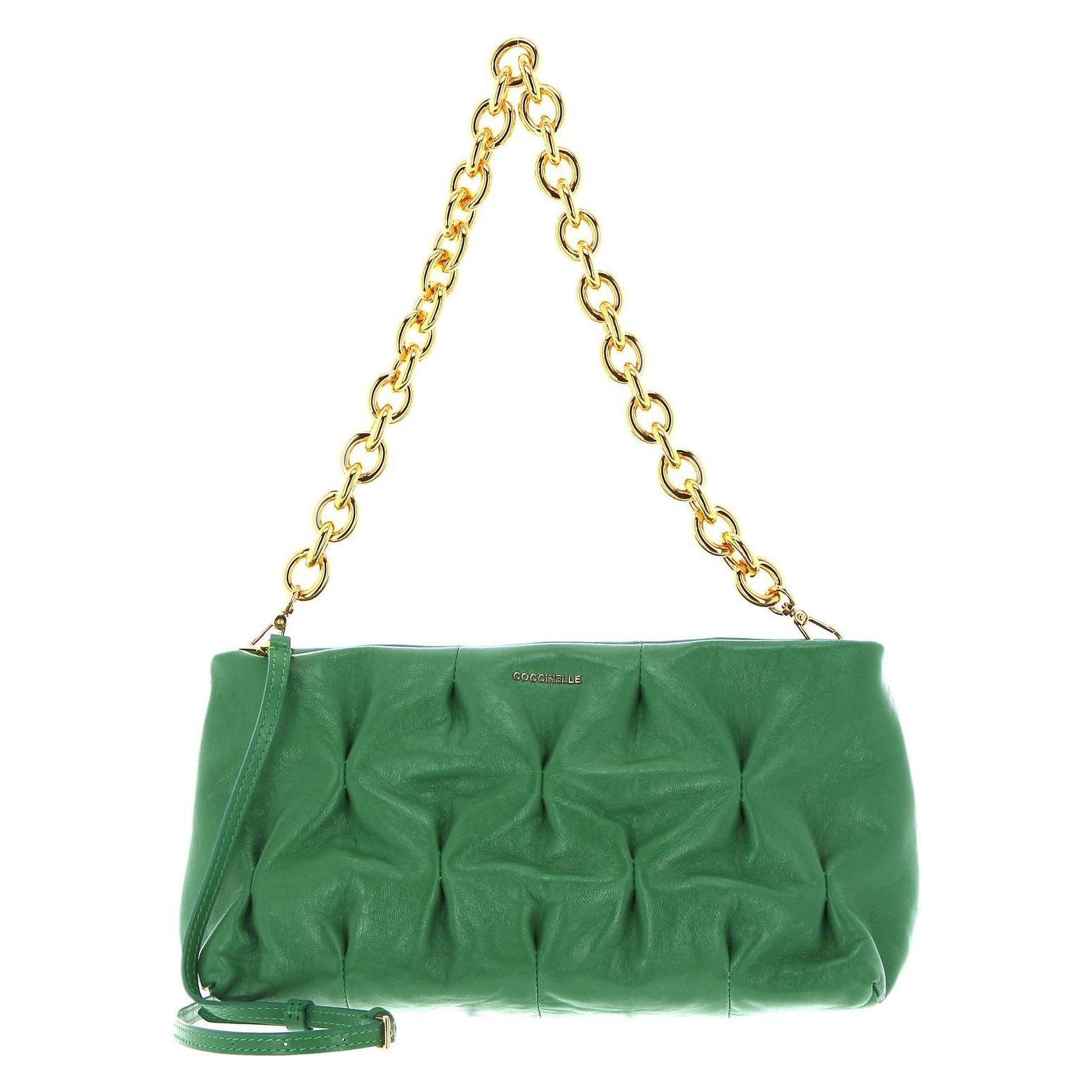 Coccinelle, Damen, Handtasche, Ophelie Goodie Rock Handbag Craquele Leather, Grün