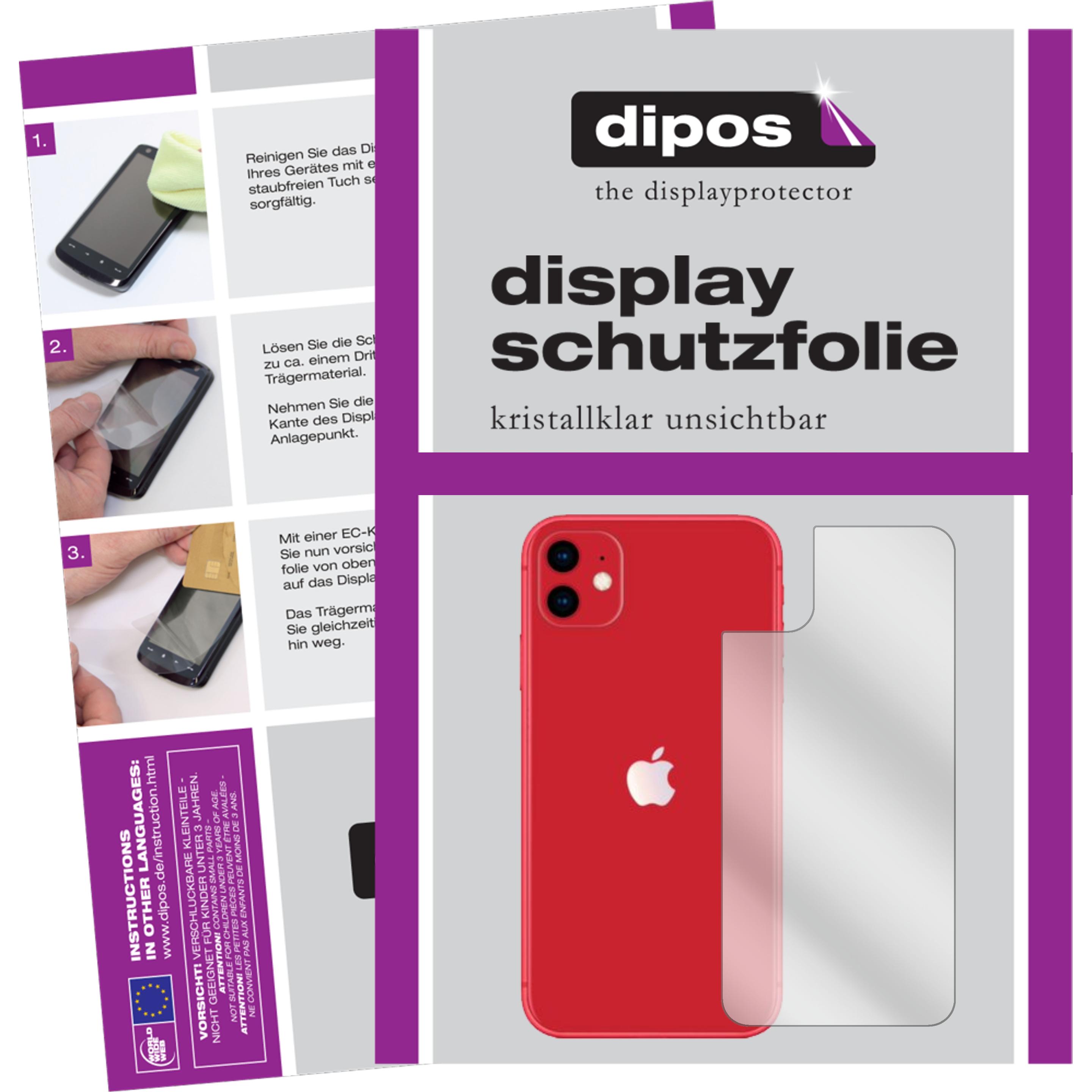 Dipos Displayschutzfolie Crystalclear (5 Stück, Apple iPhone 11), Smartphone Schutzfolie, Transparent