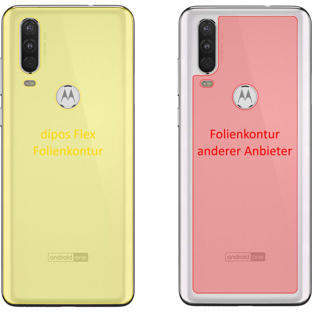 Thumbnail - Dipos Displayschutzfolie Full-Cover 3D (2 Stück, Motorola One Action), Smartphone Schutzfolie, Transparent