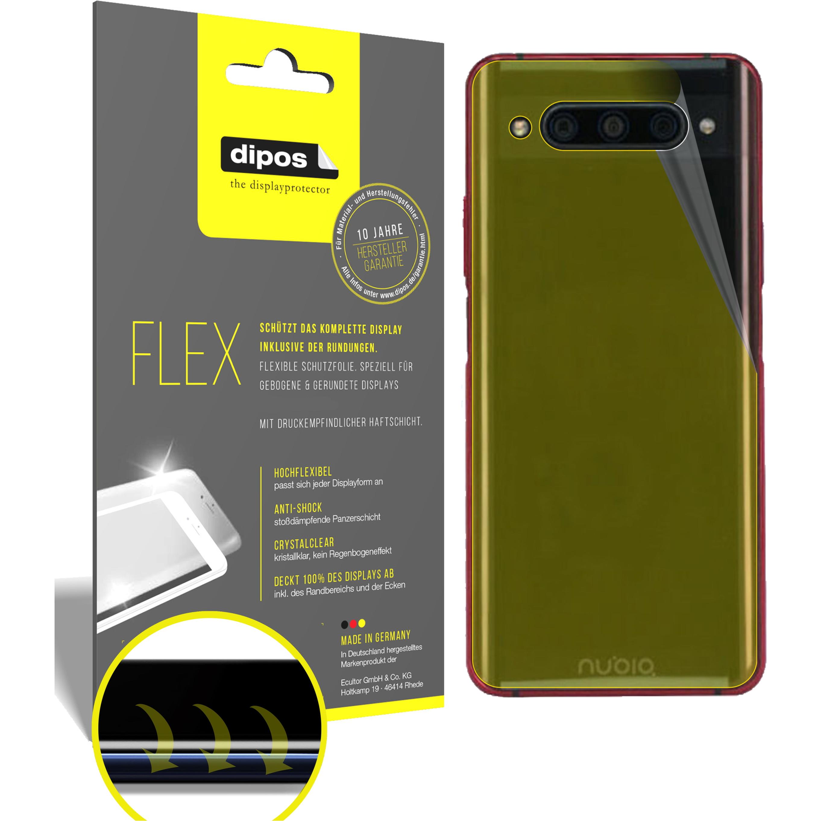 Dipos Displayschutzfolie Full-Cover 3D (2 Stück, ZTE Nubia Z20), Smartphone Schutzfolie, Transparent