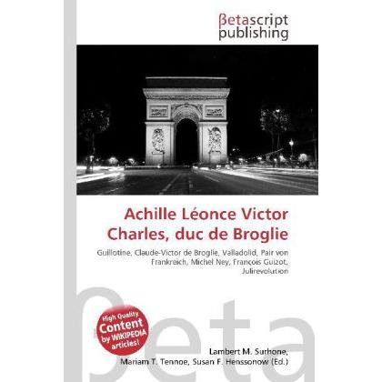 Achille Léonce Victor Charles, duc de Broglie, Fachbücher