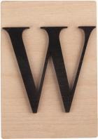 Actual product image Rayher Wooden letter W, FSC Mixed Credit, black