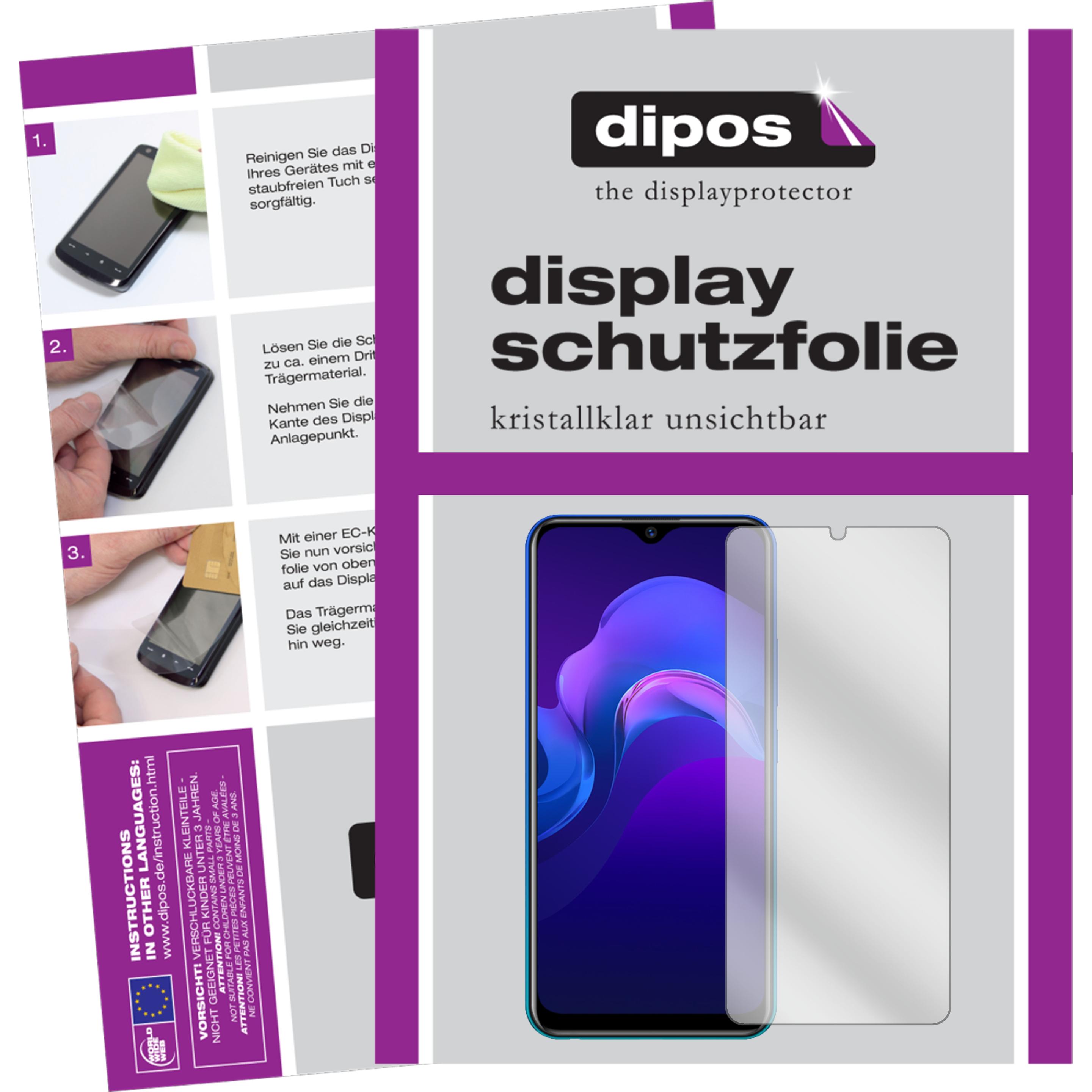 Dipos Displayschutzfolie Crystalclear (5 Stück, Vivo Y12), Smartphone Schutzfolie, Transparent