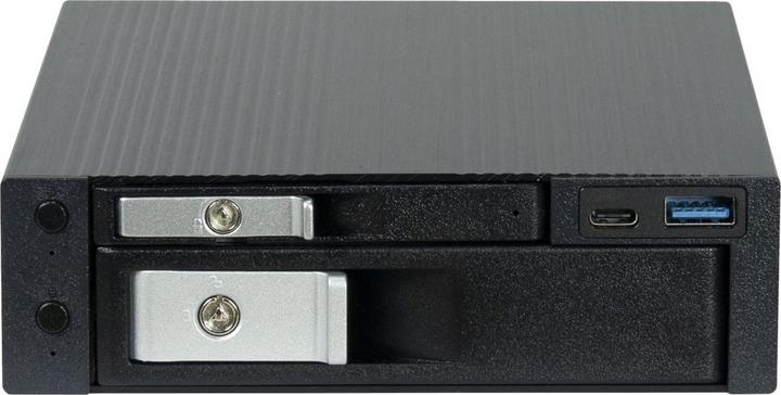 Actual product image Intertech INTER-TECH HDD removable frame ST-7227U for 1x 6.35cm 2.5inch and 1x 8.89cm 3.5inch 1x USB 3.0 TypeC