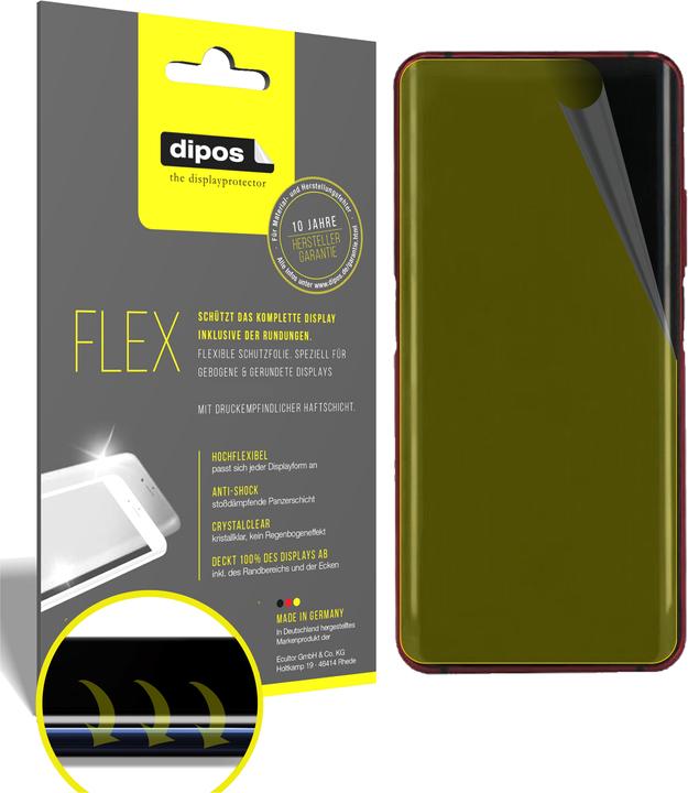 Dipos 3x Pellicola Protettiva Posteriore Per ZTE Nubia Z20, 3D Full Cover, Antiurto, Made In Germany