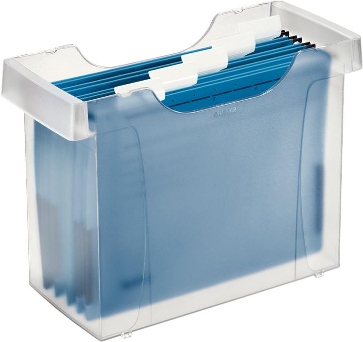 Leitz Mini file hanging file box Plus, frost made of polystyrene, stackable, low front, with carrying (A4)