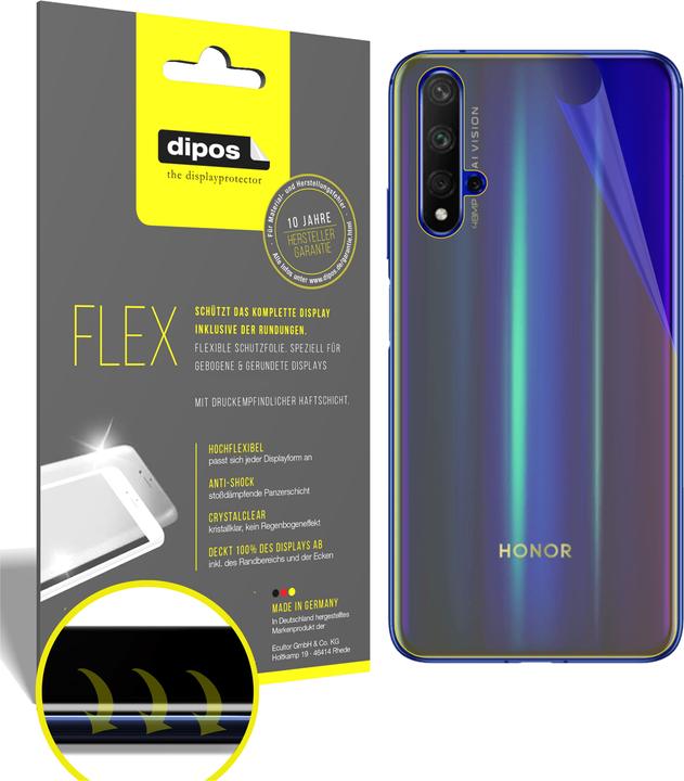 Dipos Pellicola Protettiva Antiriflesso Per Huawei Mate 20 – 6 Pezzi (3+3), Opaca, Anti-Impronta, Made In Germany, Taglio Laser - 2