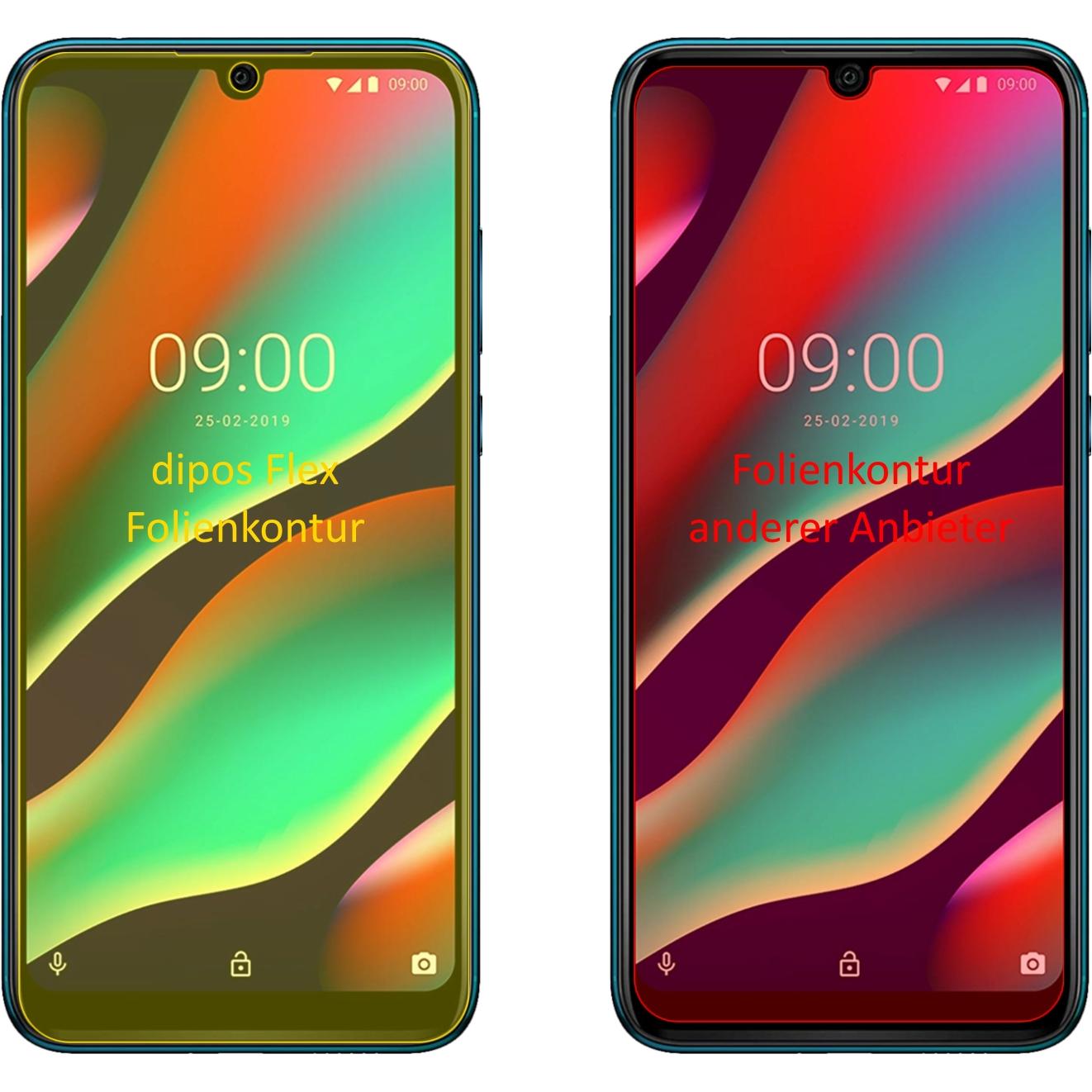 Thumbnail - Dipos Displayschutzfolie Full-Cover 3D (2 Stück, Wiko View 3 Pro), Smartphone Schutzfolie, Transparent