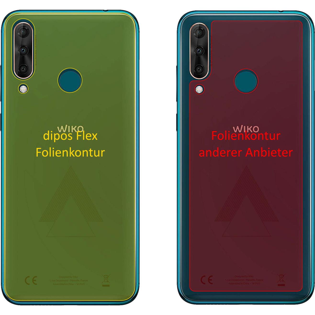 Thumbnail - Dipos Displayschutzfolie Full-Cover 3D (2 Stück, Wiko View 3 Pro), Smartphone Schutzfolie, Transparent