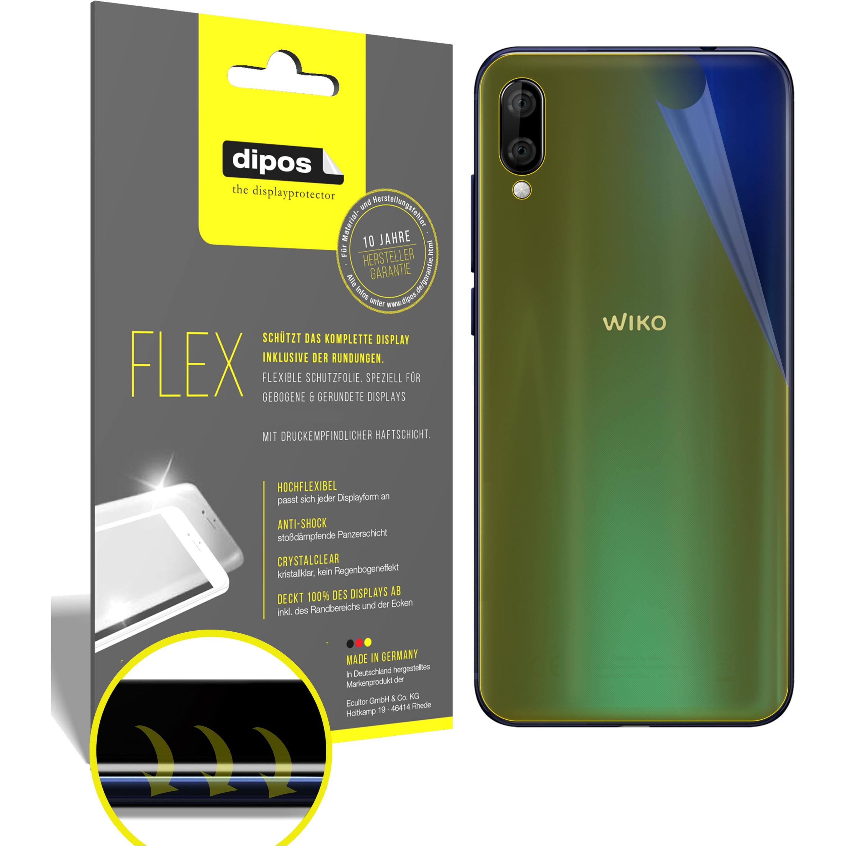 Dipos Displayschutzfolie Full-Cover 3D (2 Stück, Wiko View 3 Lite), Smartphone Schutzfolie, Transparent