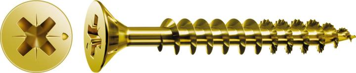 Produktbild Spax Senkkopf Bremsrippen Kreuzschlitz Z1 Vollgewinde Yellox (1000 Schrauben pro Stück)