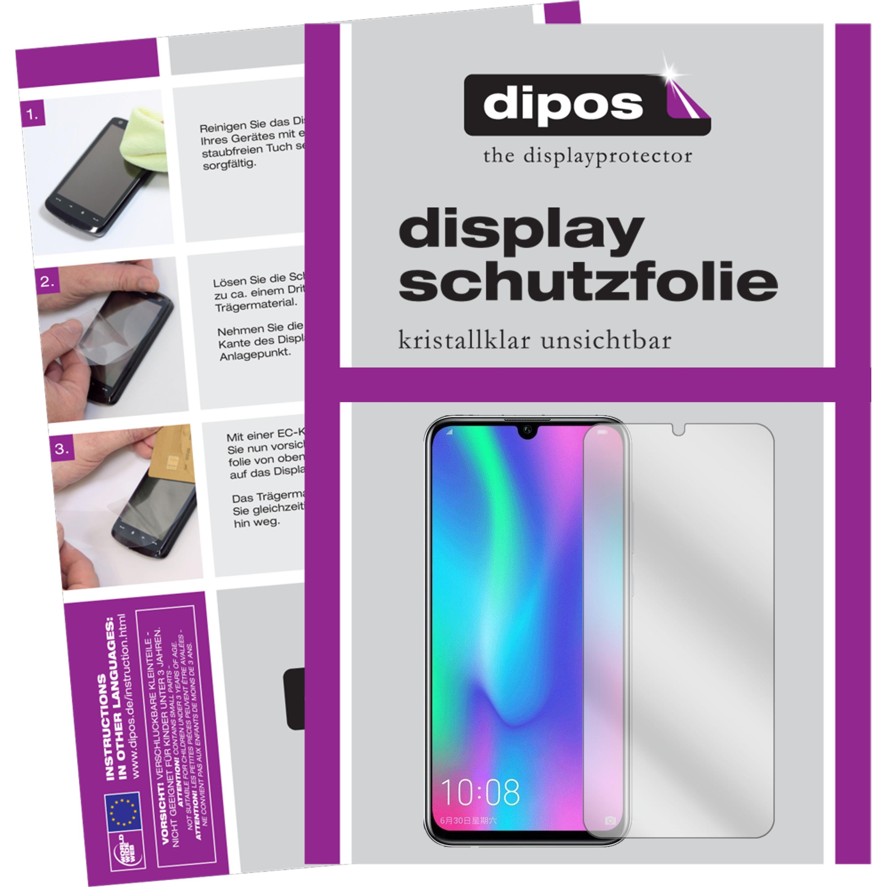 Dipos Displayschutzfolie Crystalclear (2 Stück, Honor 10i), Smartphone Schutzfolie, Transparent