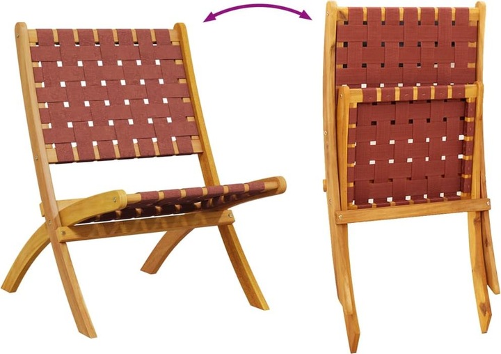 Produktbild VidaXL Gartenstühle 2 Stk. Klappbar Akazie & Stoff