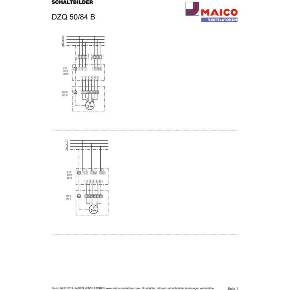 Thumbnail - Maico MAI DZQ 50/84 B Wandventilator, Elektronikzubehör + Gehäuse, Silber