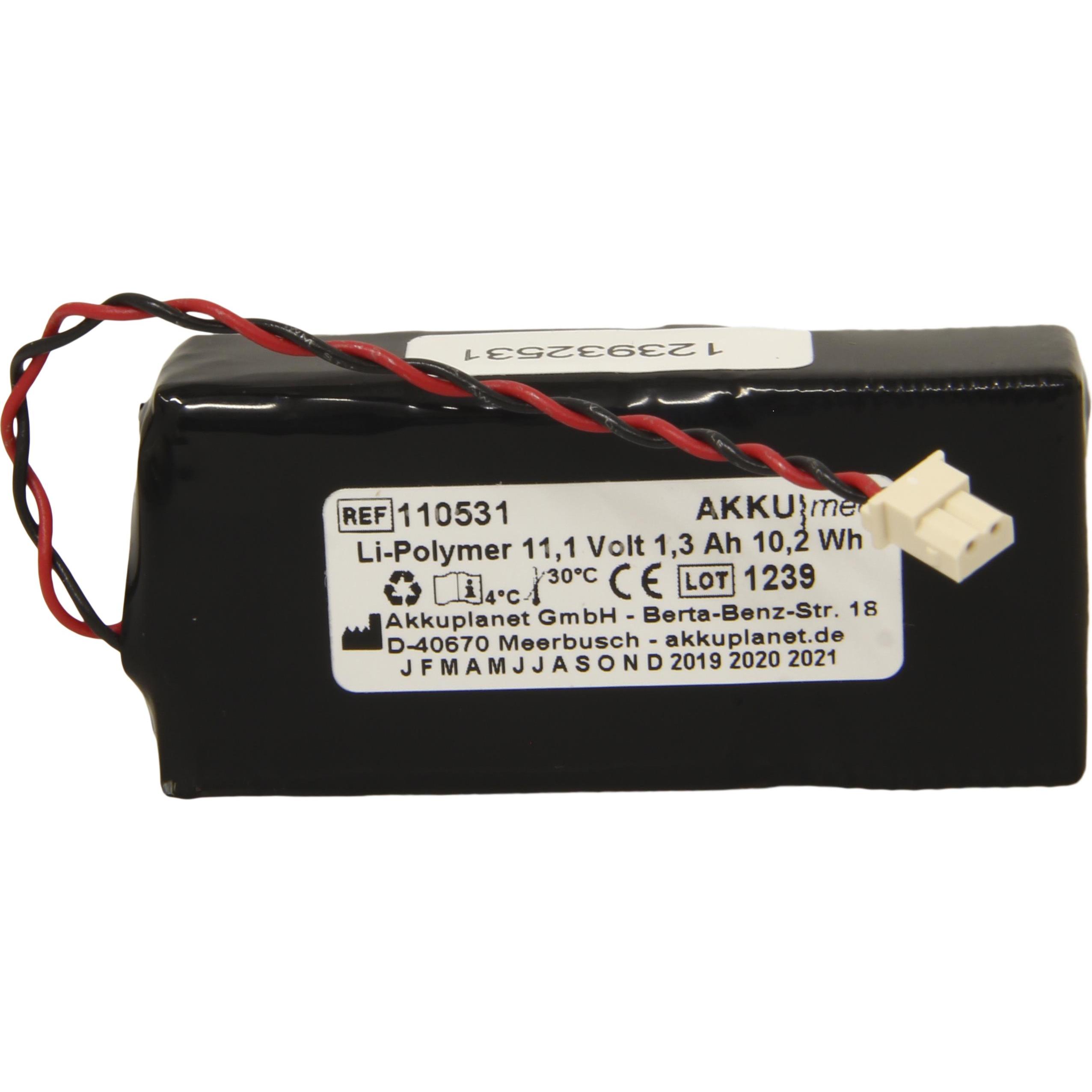 AccuCell Akku Verathon (BVI) Glidescope CZ192LIP (1 Stk., Gerätespezifisch, 900 mAh, Akku), Akku Ladegerät