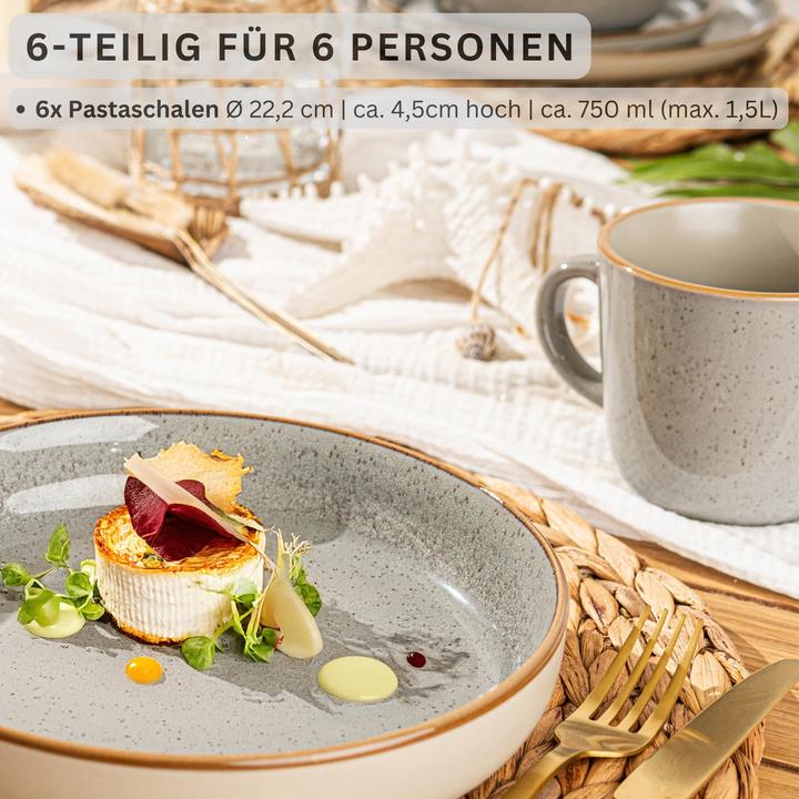 Produktbild Sänger Pastaschalen Rio Perlgrau (6 x, 22.20 cm)
