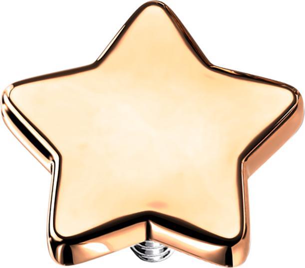 Image du produit Star Piercing Dermal Anchor étoile rose doré (sans laiton, Acier chirurgical 316L)
