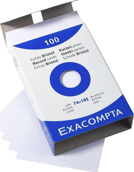 Actual product image Exacompta Index cards A4 (210 x 297 mm, 205 g/m², 100 x)