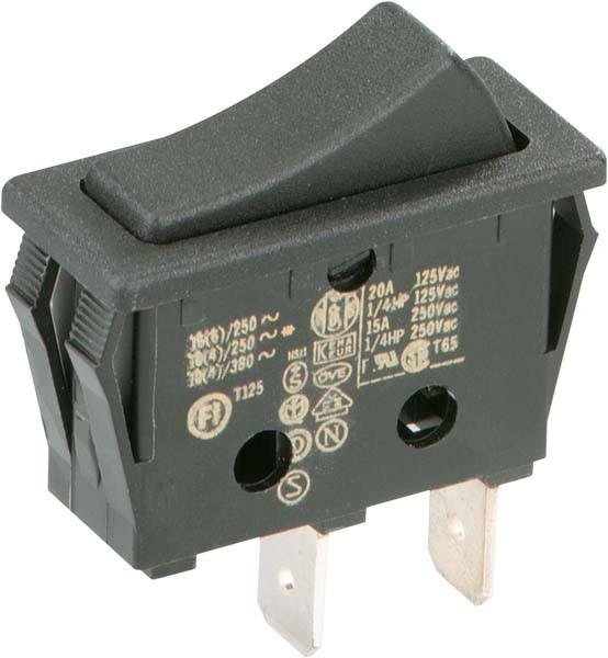 Produktbild Bachmann 924.091 Elektroschalter Rocker switch 1P Schwarz
