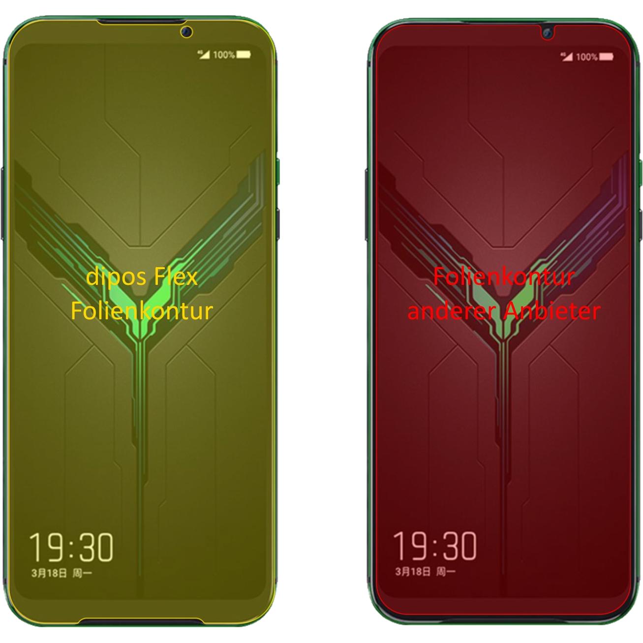 Thumbnail - Dipos Displayschutzfolie Full-Cover 3D (3 Stück, Xiaomi Black Shark 2), Smartphone Schutzfolie, Transparent