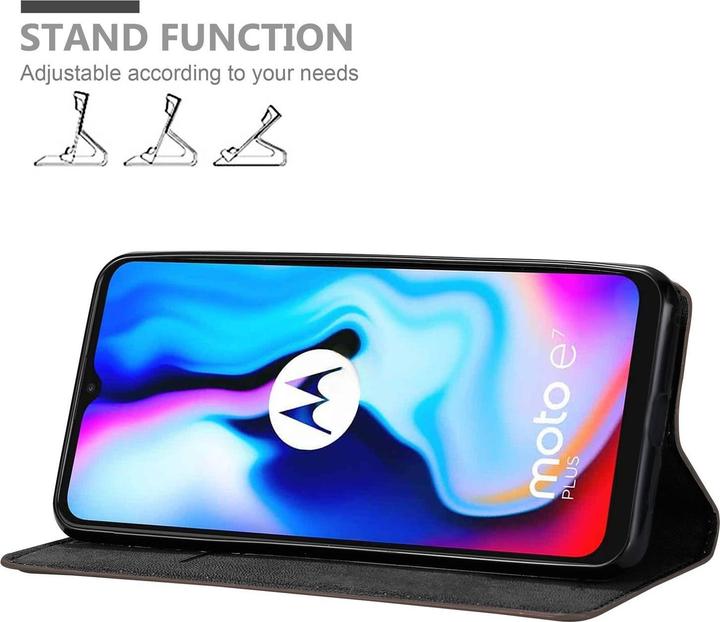 Actual product image Cadorabo Book Invisible Magnet Cover (Motorola Moto E7 Plus)
