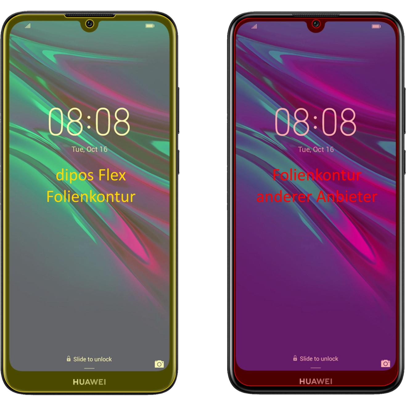 Thumbnail - Dipos Displayschutzfolie Full-Cover 3D (3 Stück, Huawei Y6 Prime (2019)), Smartphone Schutzfolie, Transparent