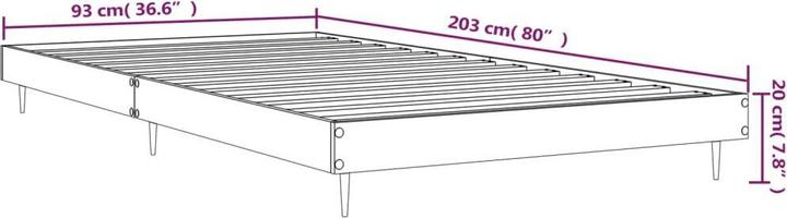 Image du produit vidaXL Bettgestell (90 x 200 cm)
