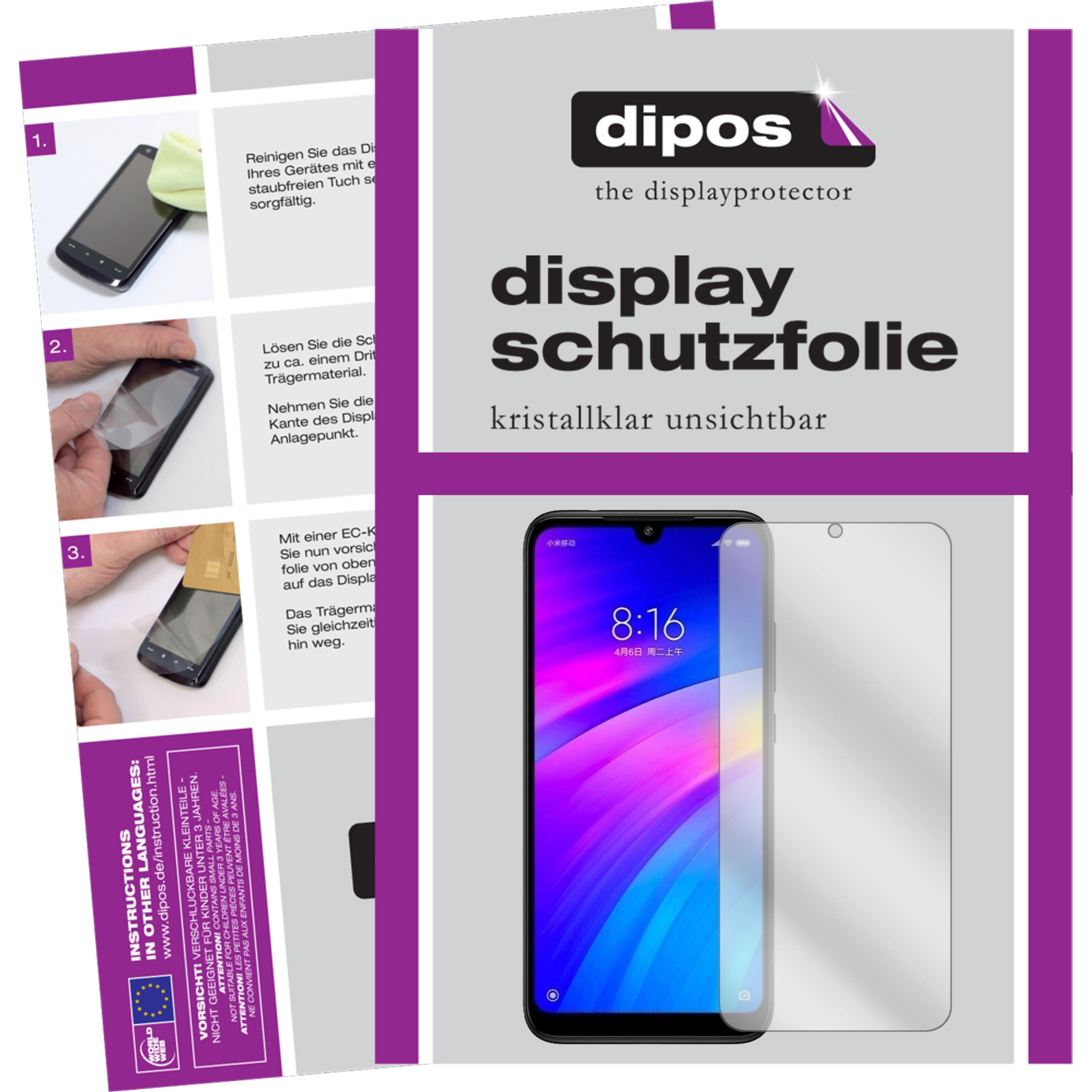 Dipos Displayschutzfolie Crystalclear (6 Stück, Xiaomi Redmi 7), Smartphone Schutzfolie, Transparent