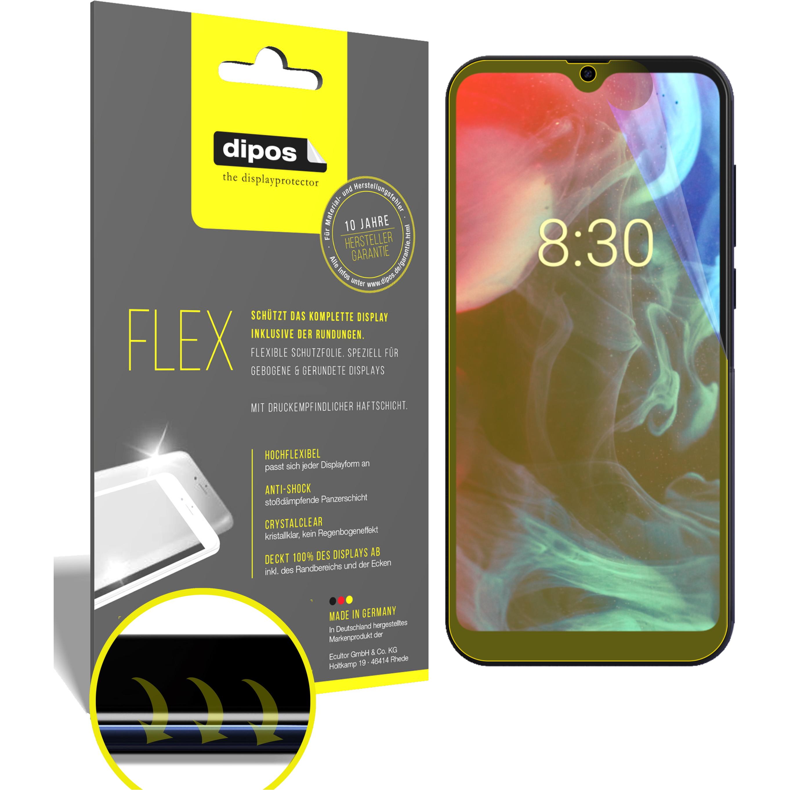 Dipos Displayschutzfolie Full-Cover 3D (2 Stück, Archos Oxygen 63), Smartphone Schutzfolie, Transparent