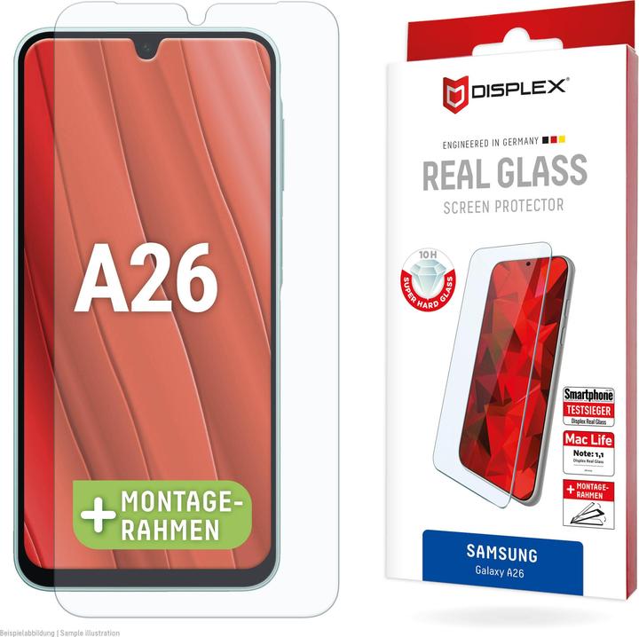 Actual product image Displex Real Glass, 2D Panzerglas (1 pcs., Samsung Galaxy A26)