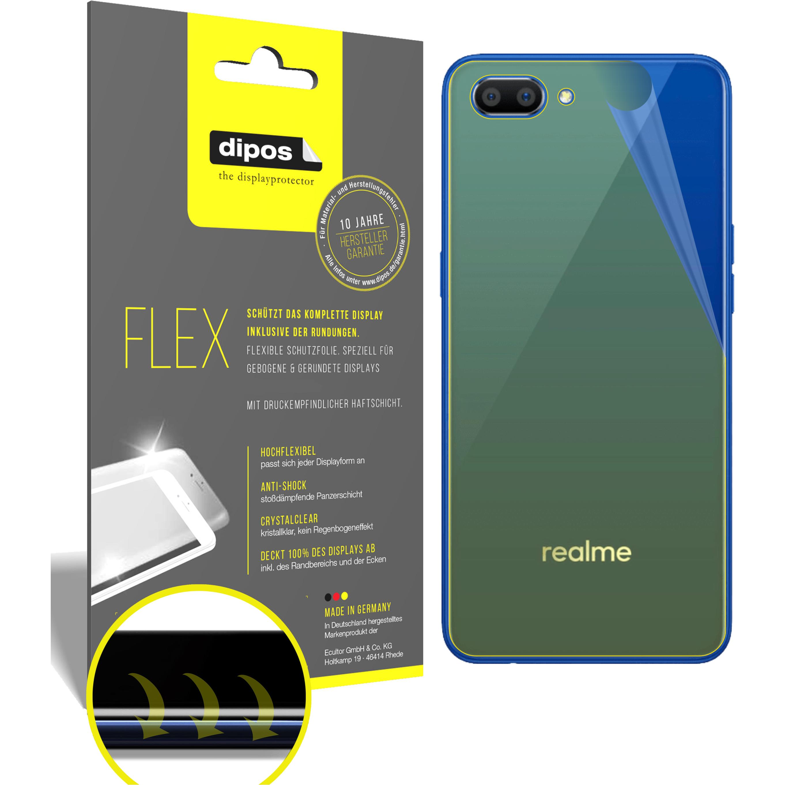 Dipos Displayschutzfolie Full-Cover 3D (2 Stück, Realme C1 (2019)), Smartphone Schutzfolie, Transparent