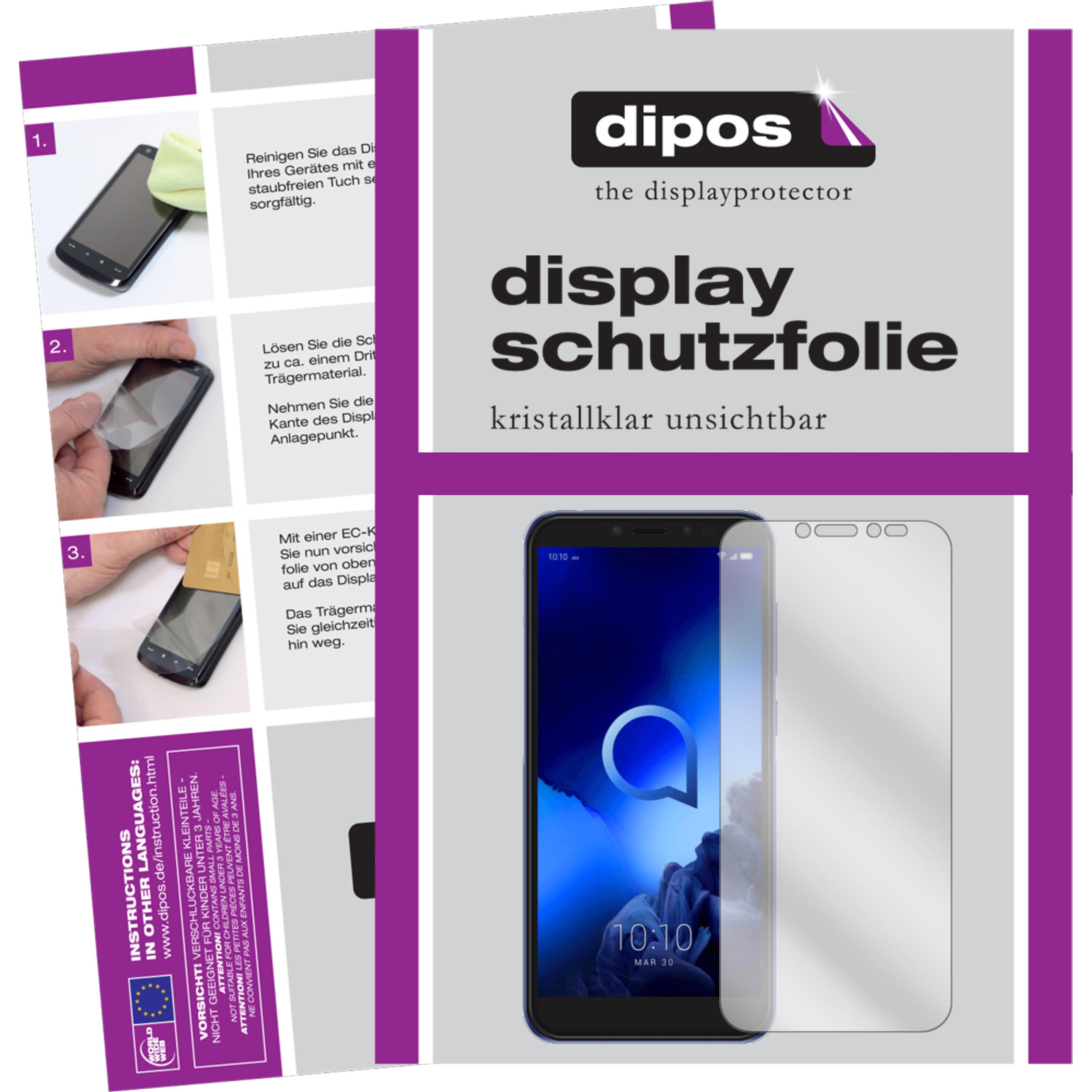 Dipos Displayschutzfolie Crystalclear (1 Stück, Alcatel 1S (2020)), Smartphone Schutzfolie, Transparent