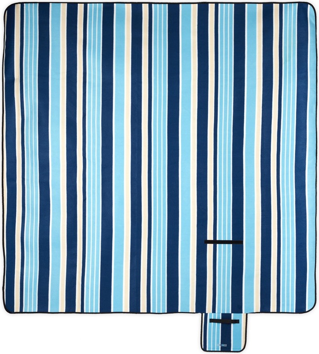Actual product image Relaxdays Striped Picnic Blanket Blue-White