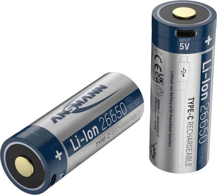 Immagine prodotto Ansmann Ricaricabile di tipo C (1 pz., 26650, 5100 mAh)