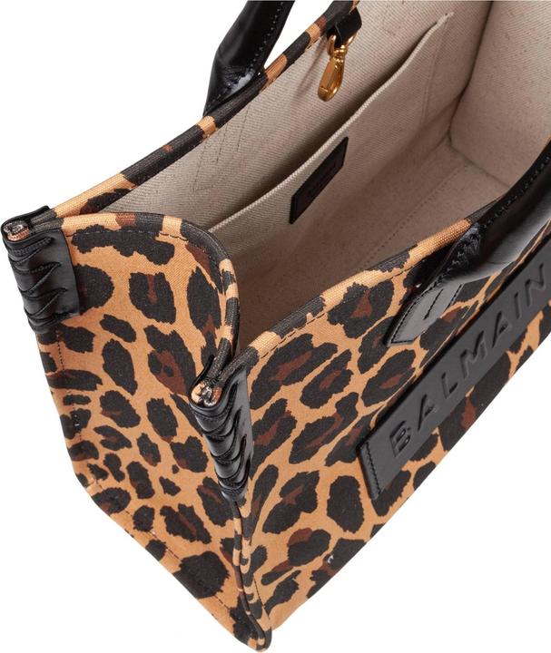 Immagine prodotto Balmain b-army 36 canvas tote bag with leopard print